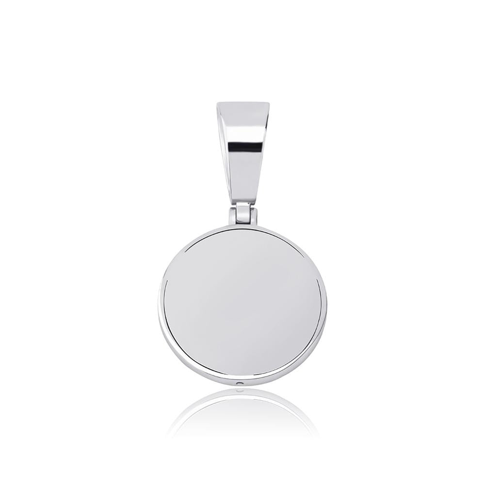 Hip Hop True Micro Pave Flooded Ice Compass Pendant Chain Necklace