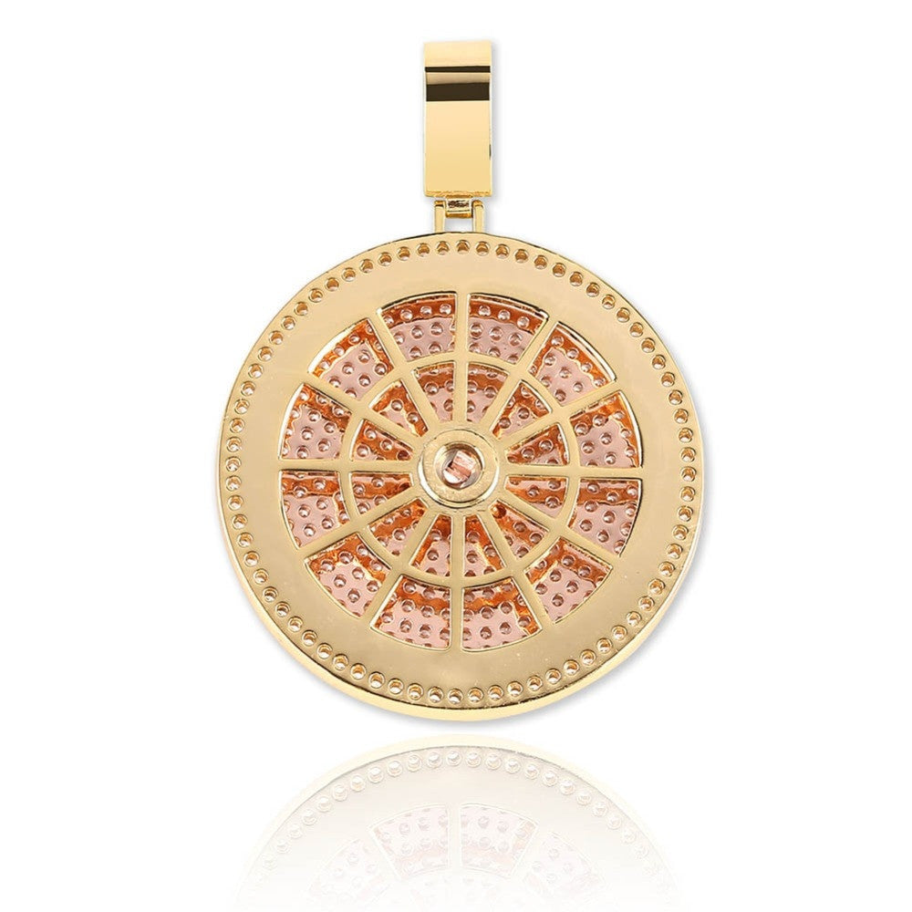 14k Gold 925 Silver Flooded Ice True Micro Pave Moveable Money Bag Hip Hop Pendant