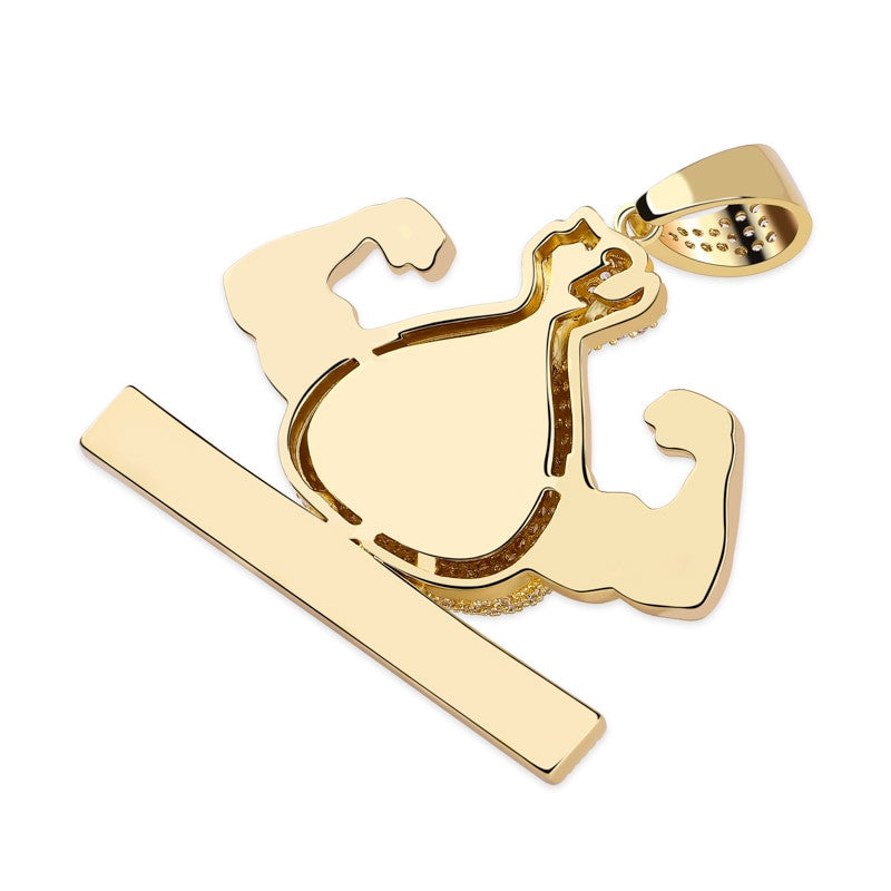 Money Power Strong Arms So Sleeves 18k Gold 925 Silver Money Bag Pendant