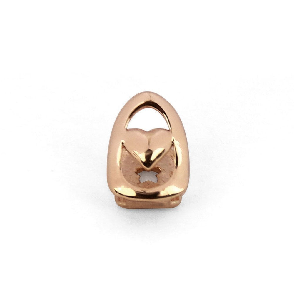 Open Face Heart Shaped 14k Silver Cap Hip Hop Hollow Single Tooth Grill Teeth Grills