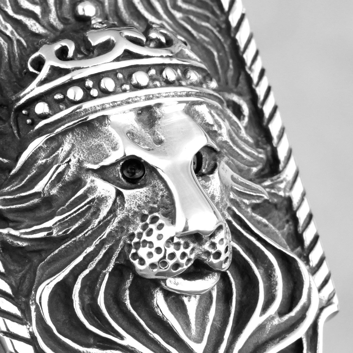 Mens No Fade Stainless Steel Kings Of Beast Lion King Unique Pendant Chain Necklace