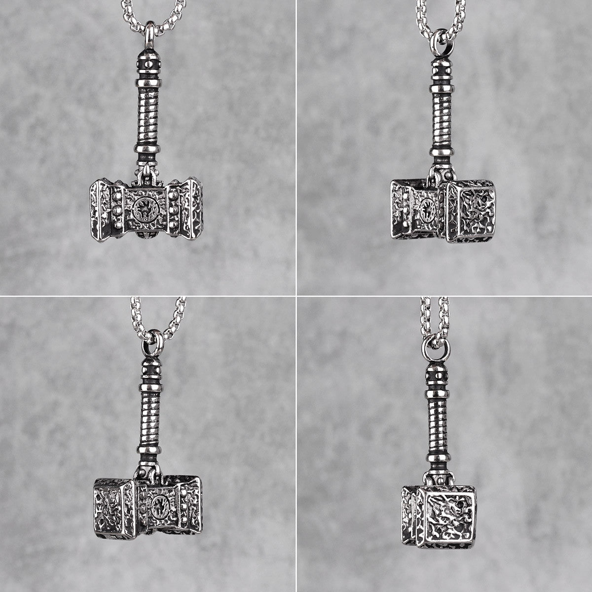 Hammer Of The Gods | Mens 14k No Fade Stainless Steel Viking Pendant