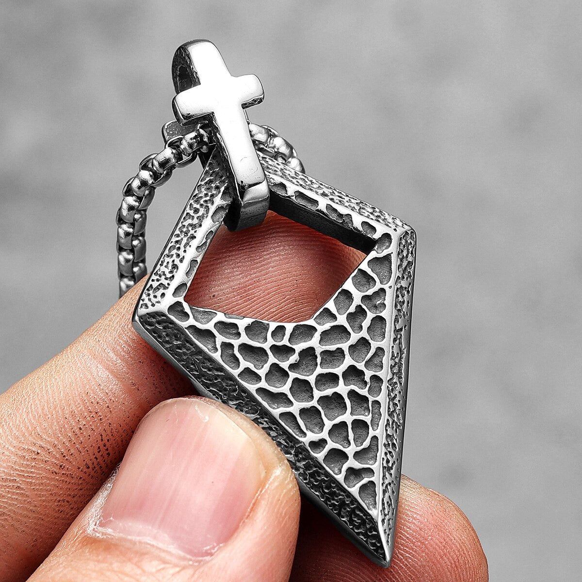 Triangle Cross | Unique Design Spiritual Relic No Fade Stainless
