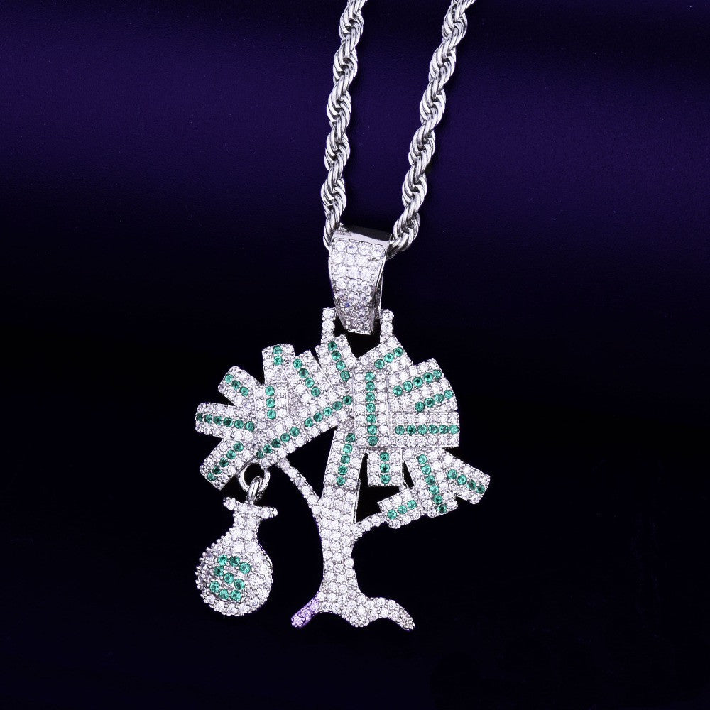 hip hop Money Bag Money Tree Chain