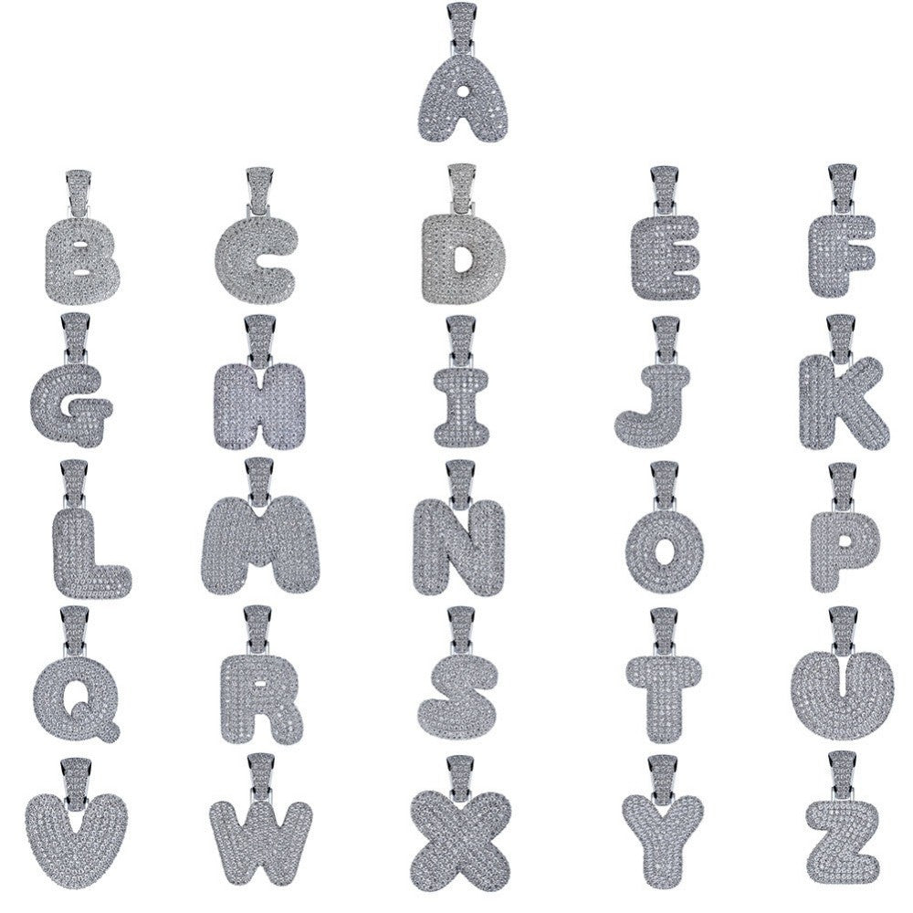 Bubble letter initial letters with Free Chain