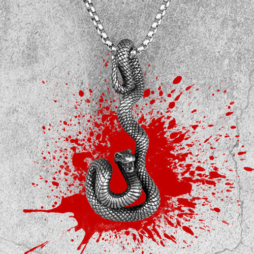 The Viper | Stainless Steel Striking Viper Snake Street Wear Hip Hop Pendant Chain