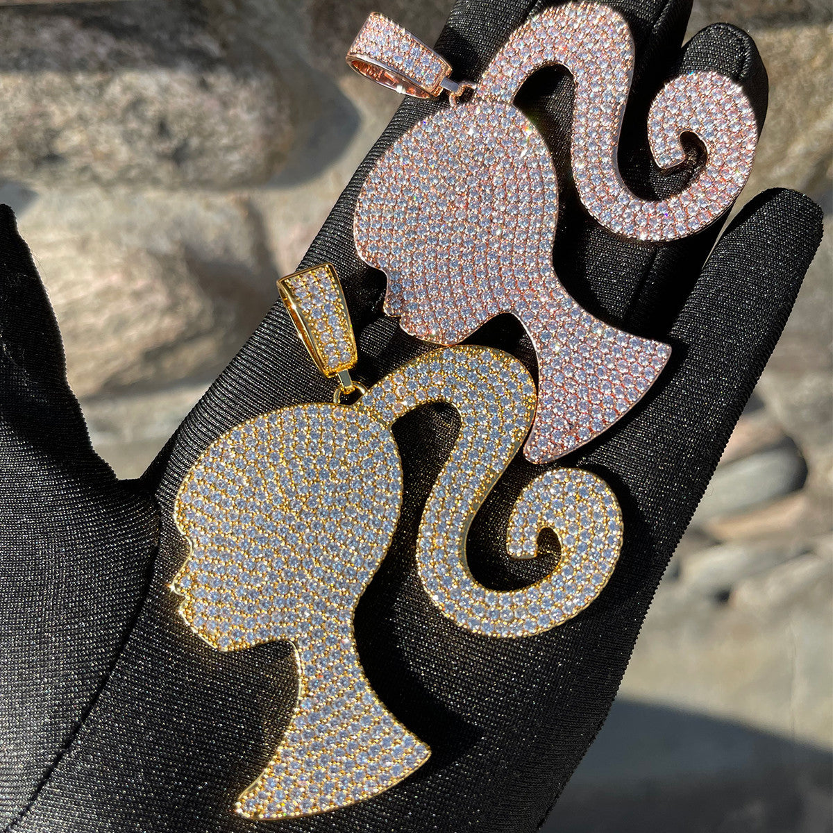 The Baddie | Ponytail Baby Doll VVS Diamond CZ Iced Blinged Out Necklace