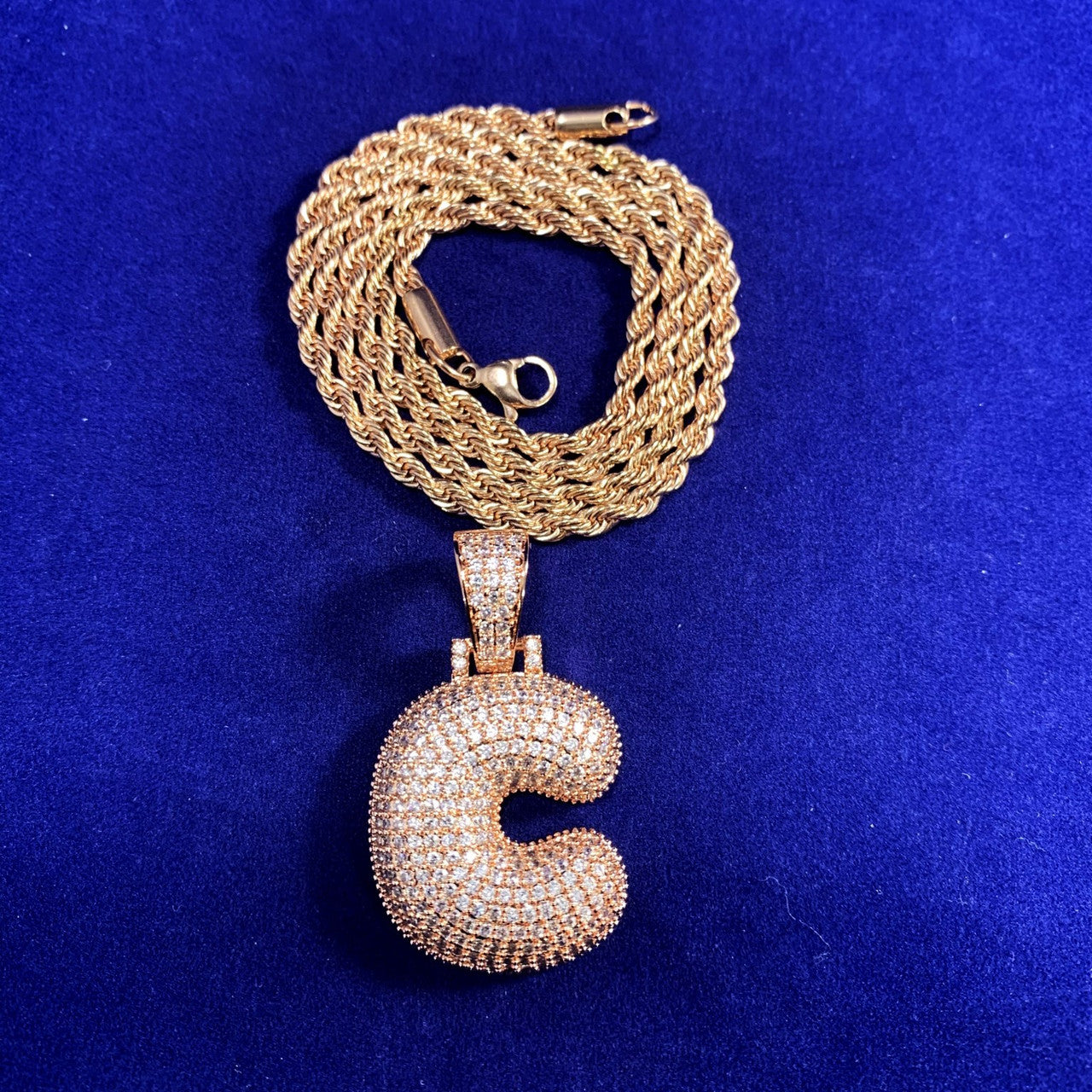 Initial Iced Out Pendants