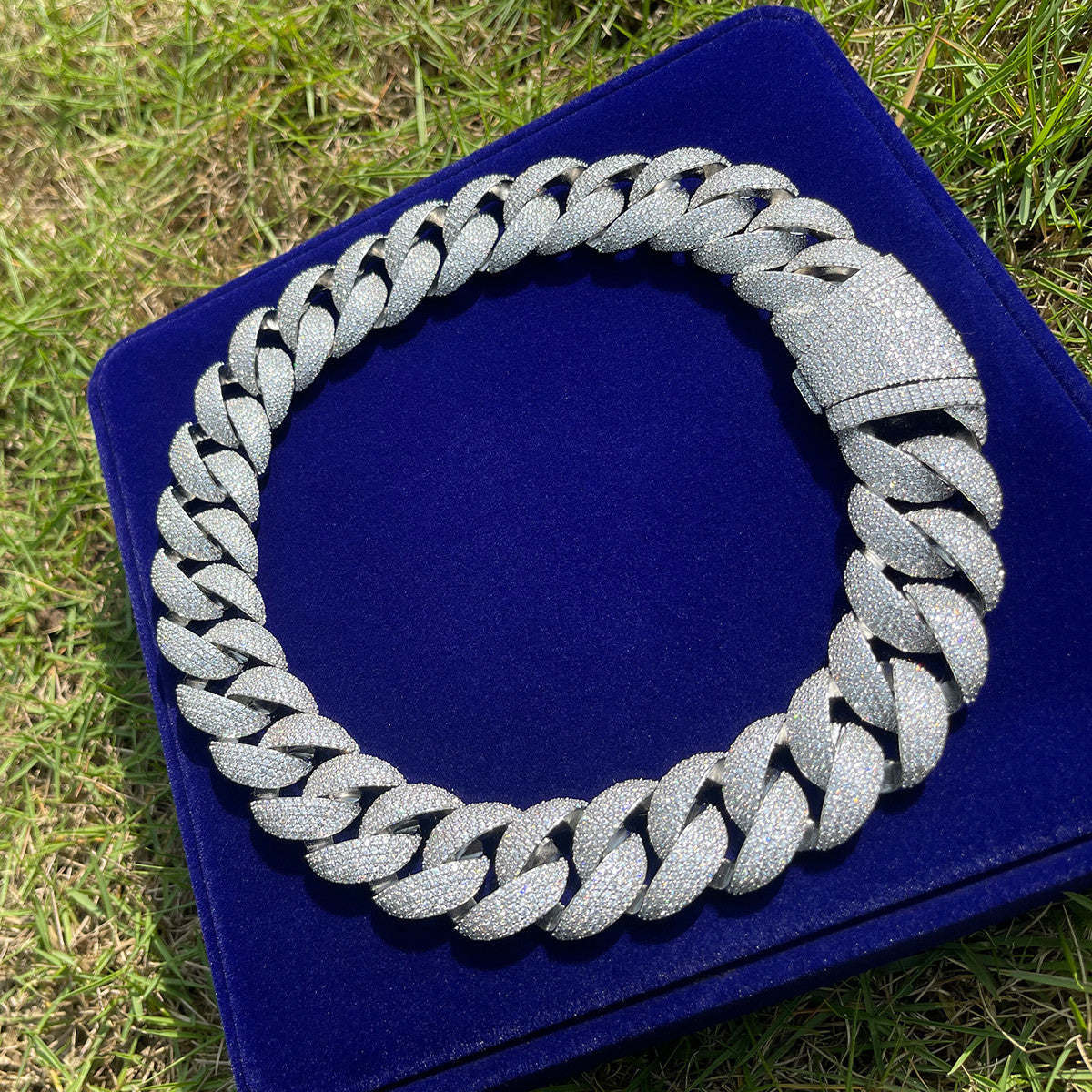 CubicCurb | Iced Blinged Out 3D Curb Cuban Link Hop Hop Chain Necklace