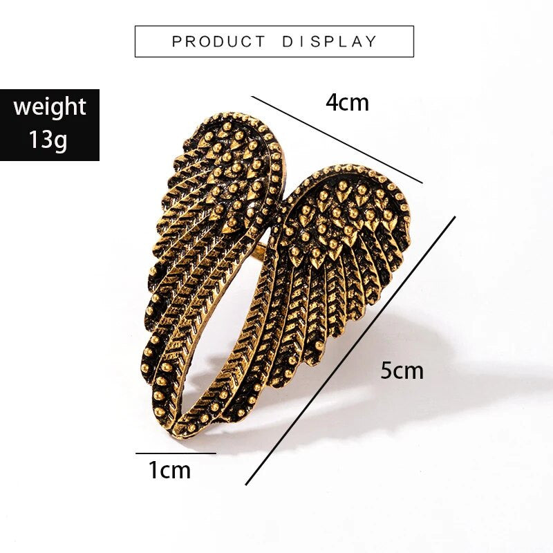 Ladies Sleek Sexy Angel Wings Mid Finger High Fashion Designer Ring
