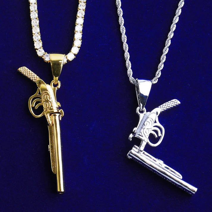 Red Dead | The Outlaw Luxury Opening Hip Hop Dueling Pistol Chain Necklace