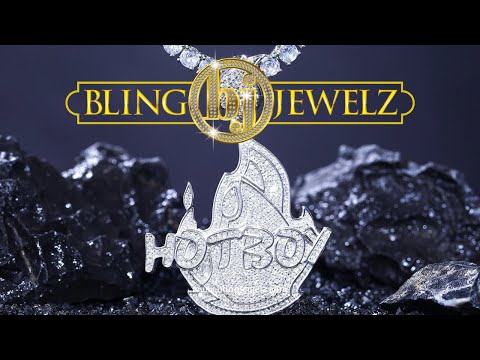 Hot Boy | Mens 925 Sterling Silver Moissanite Diamond Fire Flame Hip Hop Pendant Chain