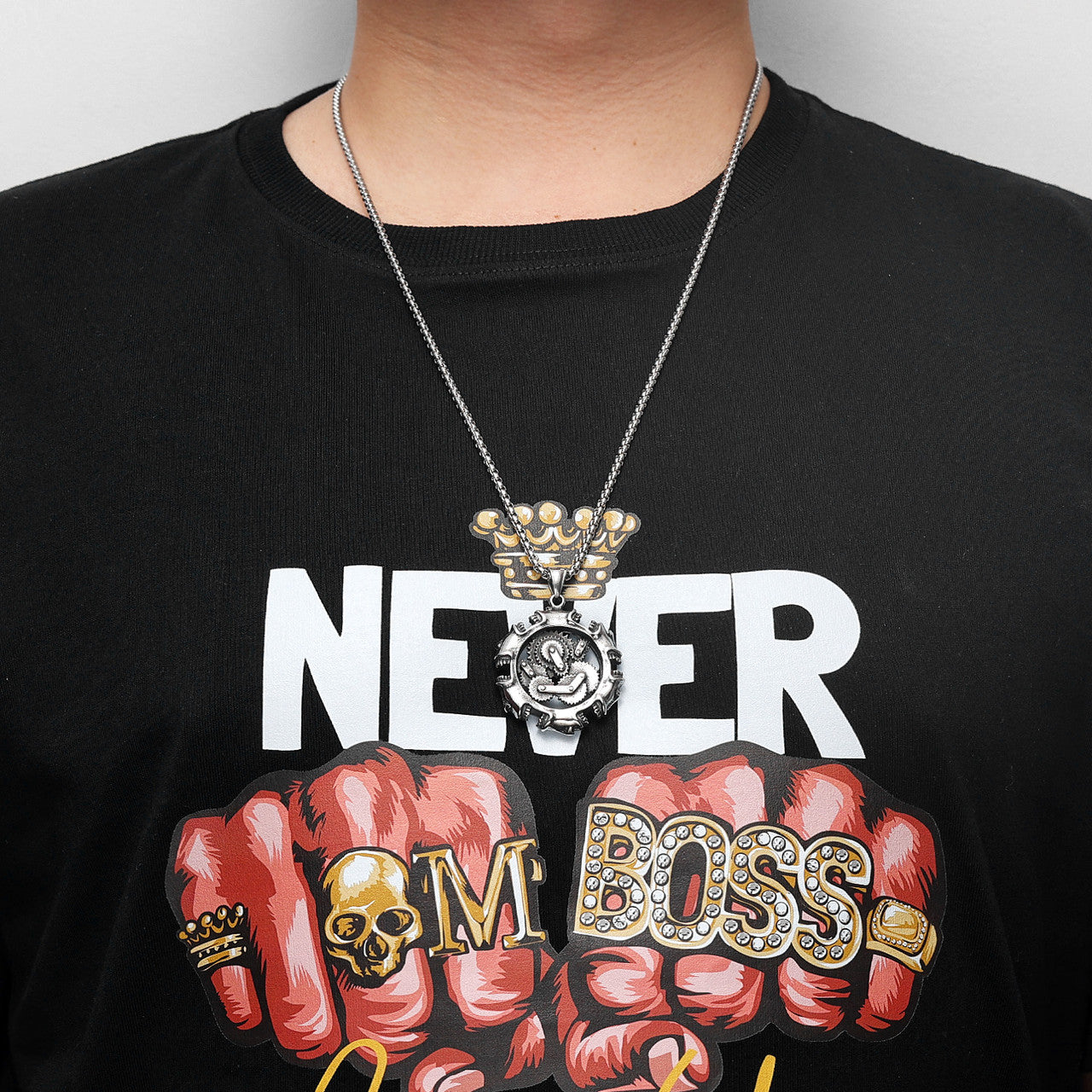 Scream Machine Steampunk Goth 316L Stainless Steel Mechanical Gear Street Style Pendant