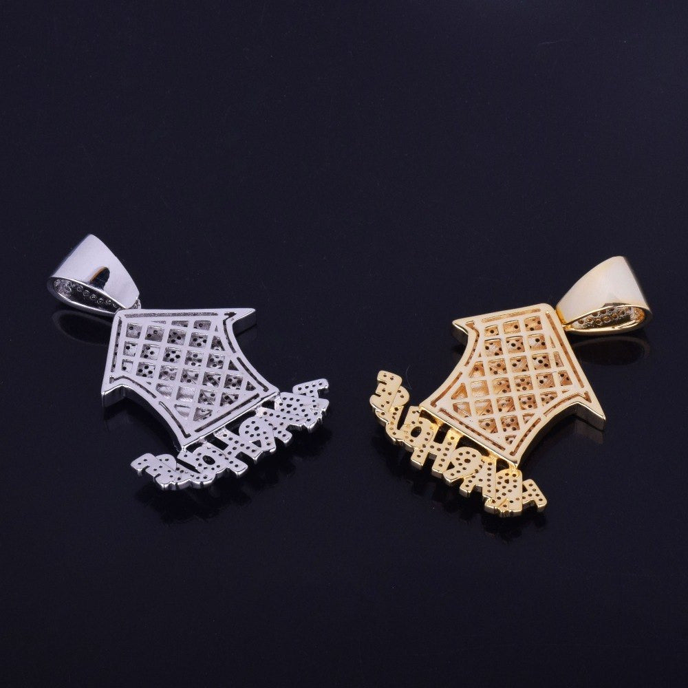 The Trap | 18k Gold 925 Silver Multi Color Hip Hop Trap House Pendant Chain